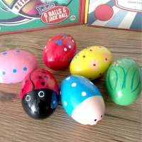 wood Eater eggs DIY painting eggs animal designs